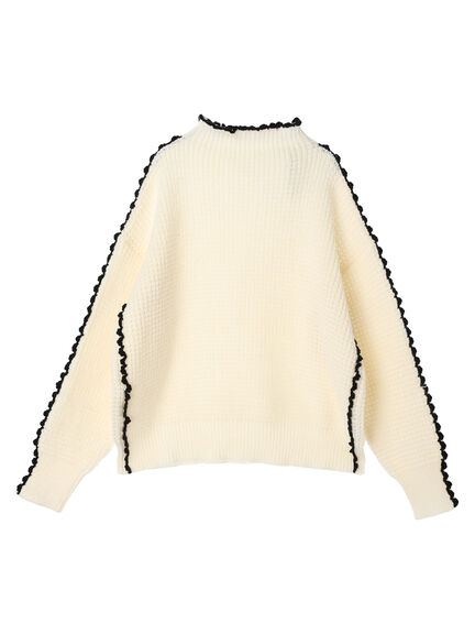 ・Petit Fleur ハイショクパイピングニット